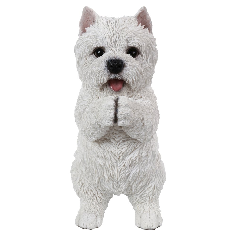 Westie Puppy Playing Statue. Picture 2