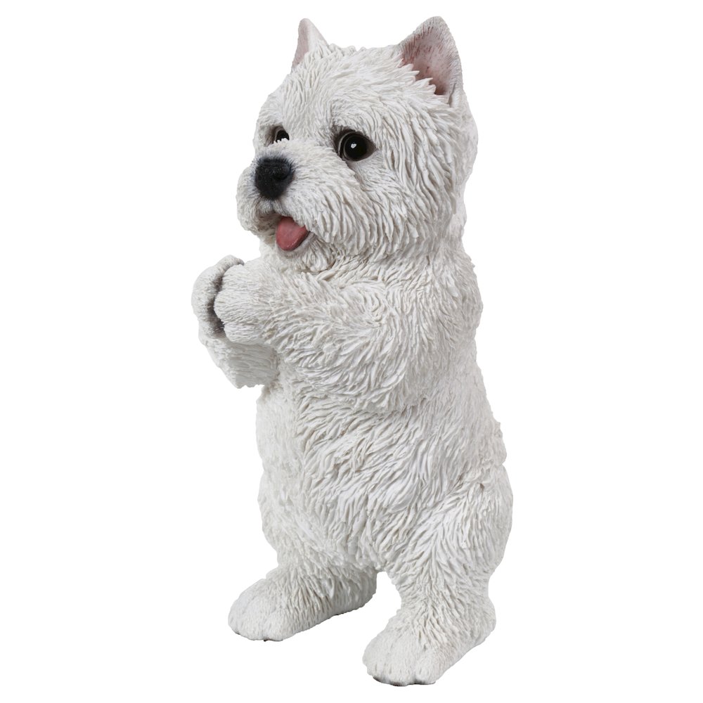 Westie Puppy Playing Statue. Picture 3