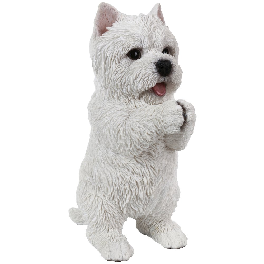 Westie Puppy Playing Statue. Picture 1