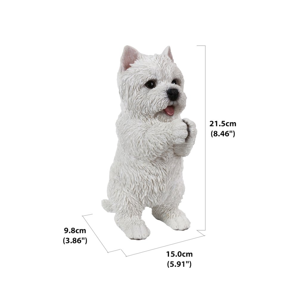 Westie Puppy Playing Statue. Picture 5