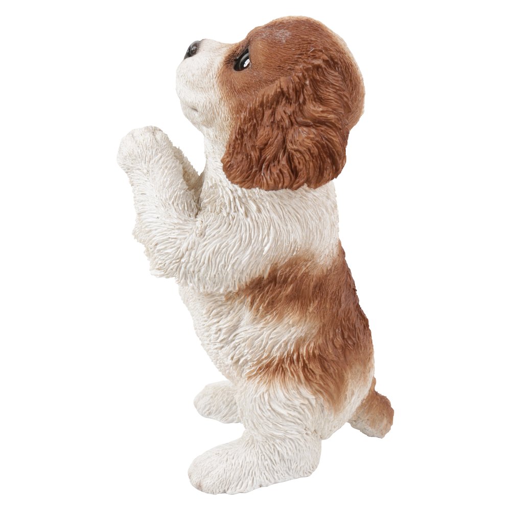 Praying Cavalier King Charles Spaniel Puppy Statue. Picture 1