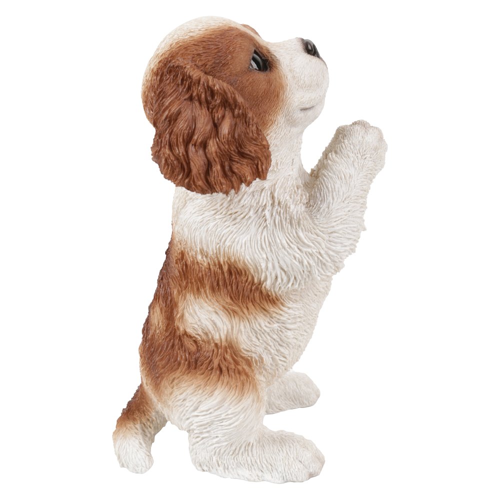 Praying Cavalier King Charles Spaniel Puppy Statue. Picture 3