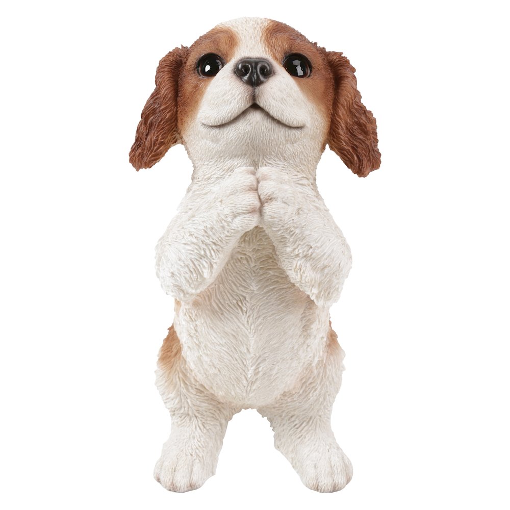 Praying Cavalier King Charles Spaniel Puppy Statue. Picture 2