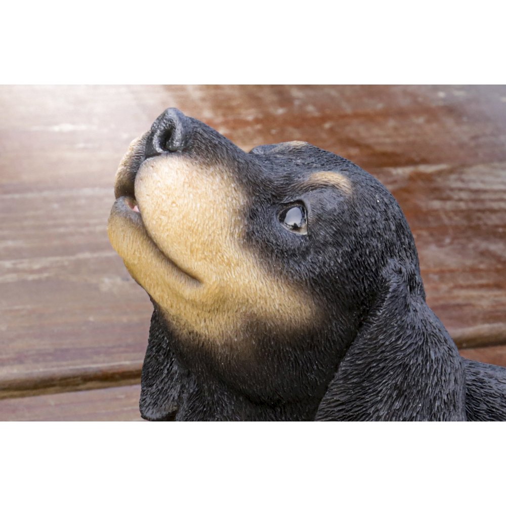 Howling Dachshund Puppy Statue. Picture 7