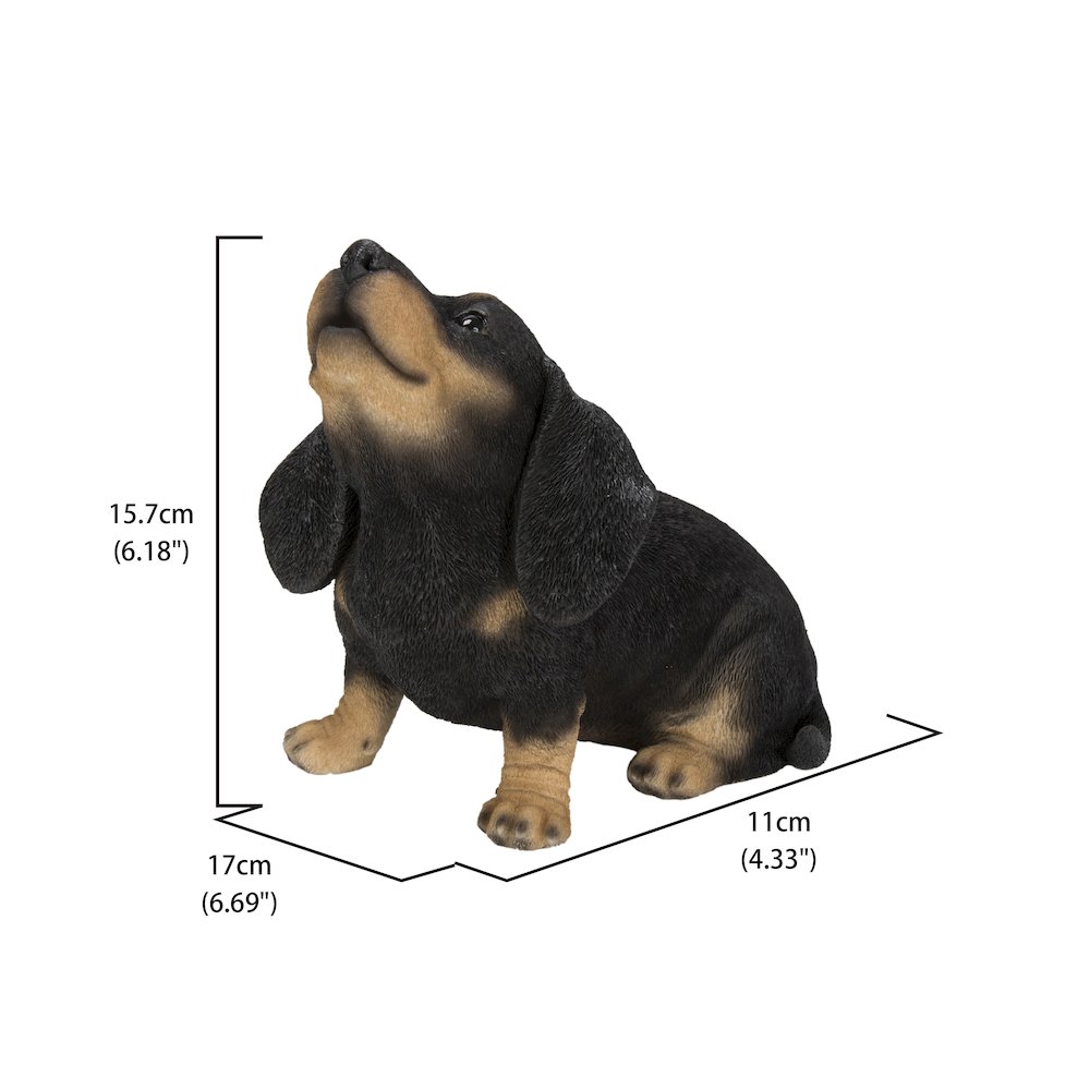Howling Dachshund Puppy Statue. Picture 5