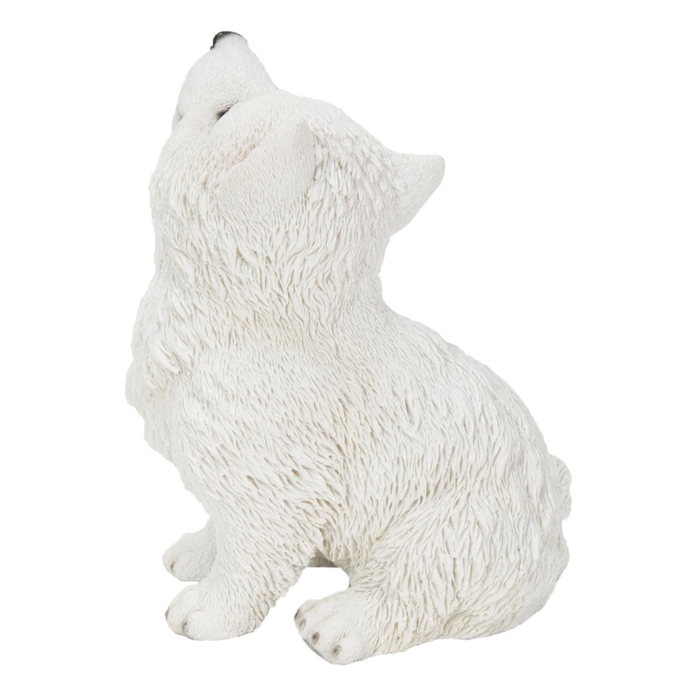 Howling American Eskimo Puppy Statue. Picture 3