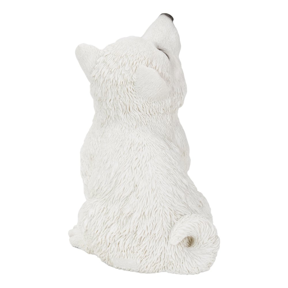 Howling American Eskimo Puppy Statue. Picture 4