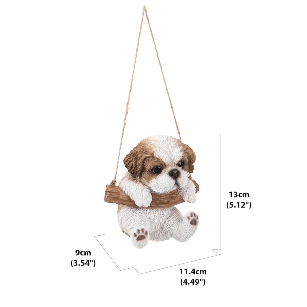 Hanging Shih Tzu Puppy Statue. Picture 5