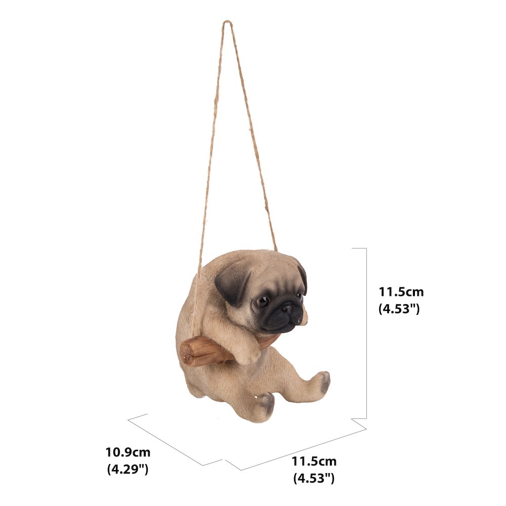 Hanging Pug Puppy Statue. Picture 5