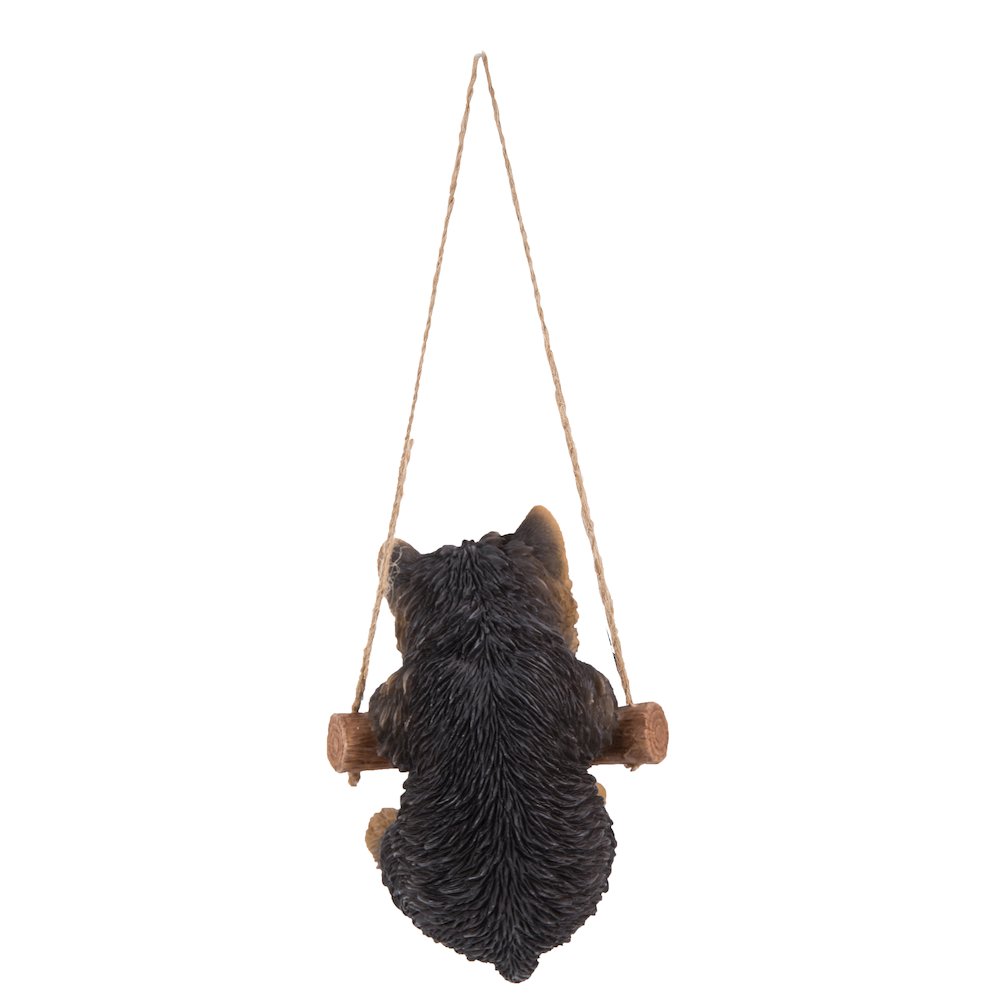 Hanging Yorkshire Terrier Puppy Statue. Picture 4