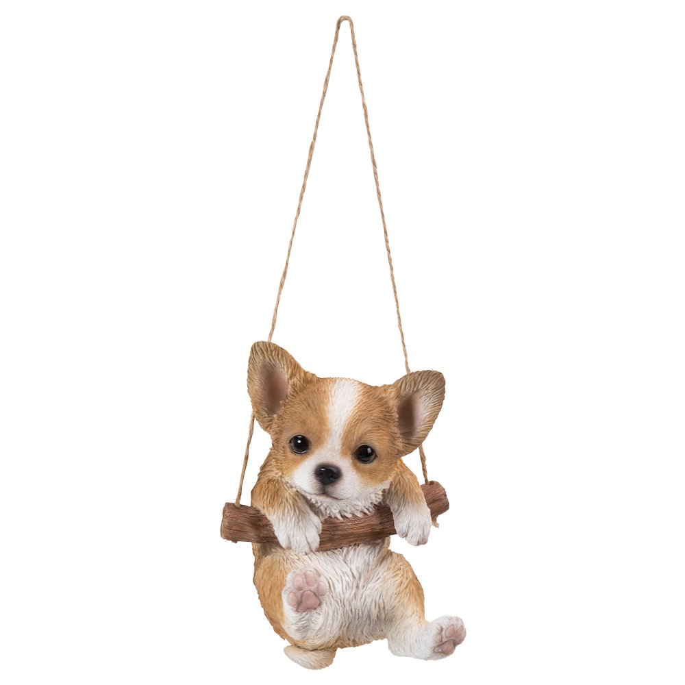 Hanging Chihuahua Puppy Statue. Picture 2