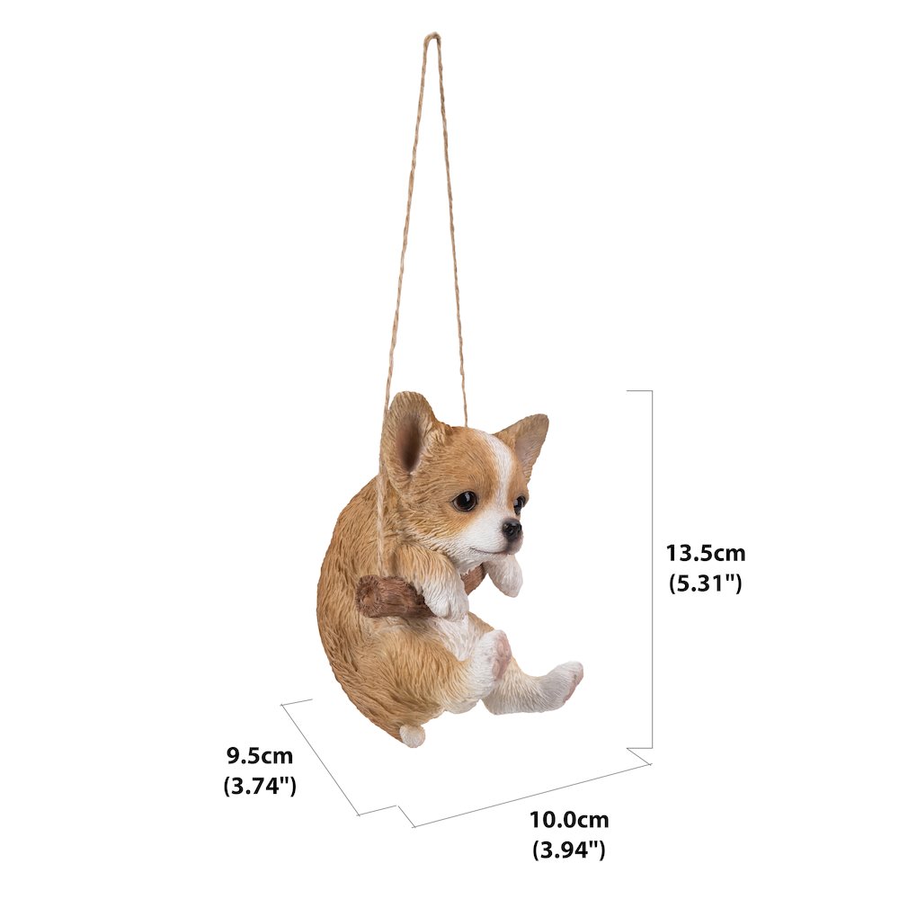 Hanging Chihuahua Puppy Statue. Picture 5