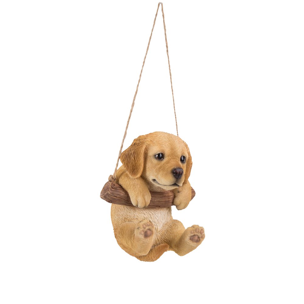 Hanging Golden Retriever Puppy Statue. Picture 1