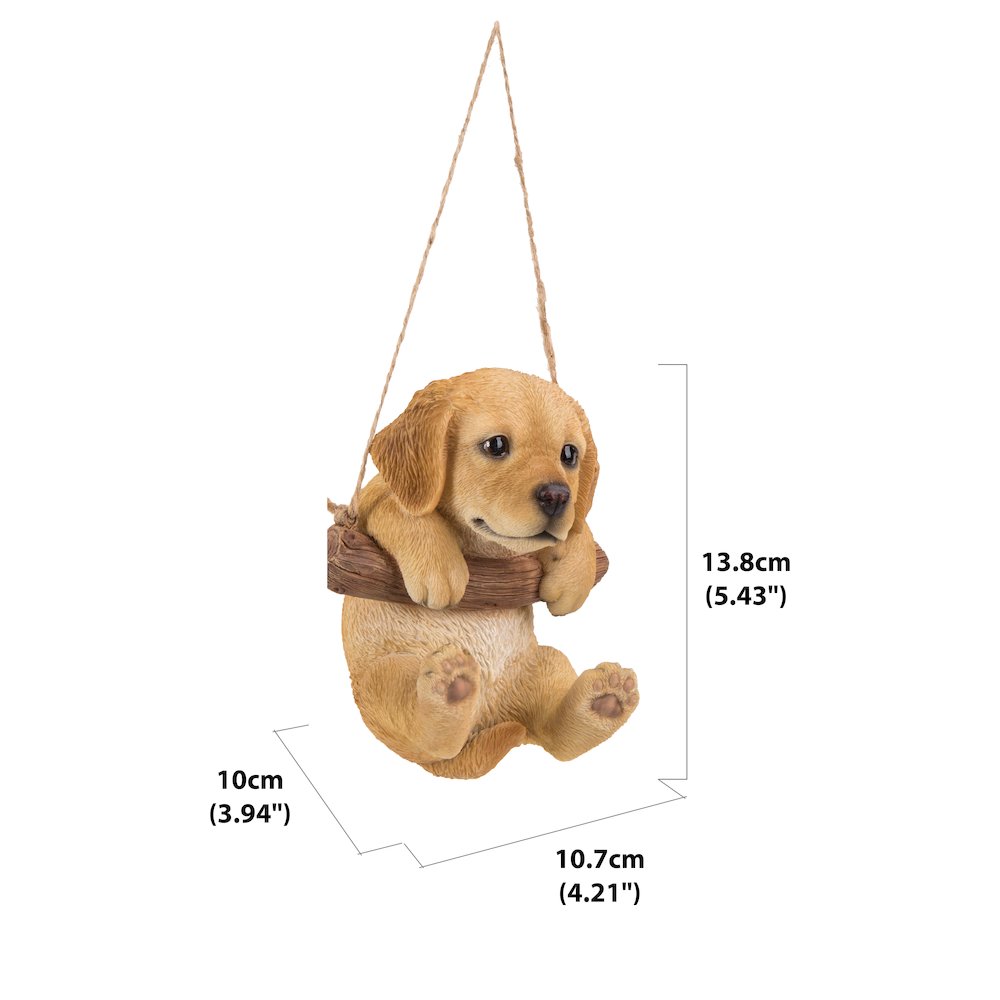 Hanging Golden Retriever Puppy Statue. Picture 5