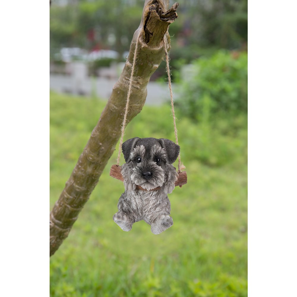 Hanging Schnauzer Puppy Statue. Picture 5