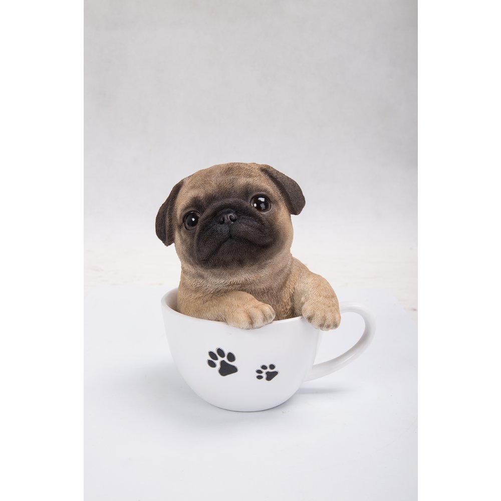 Teacup Pug Puppy Statue. Picture 2