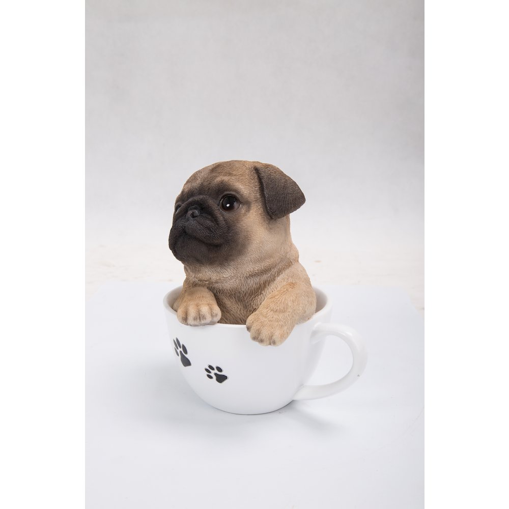Teacup Pug Puppy Statue. Picture 7