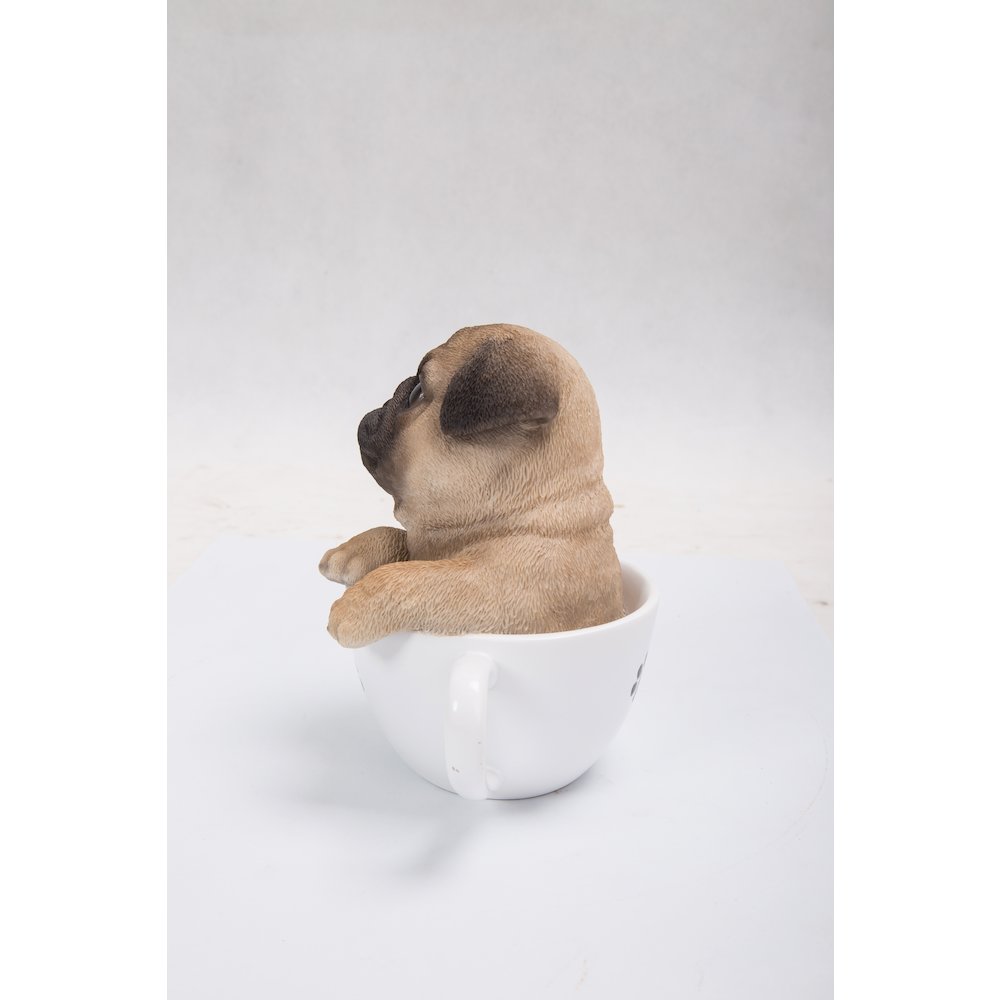 Teacup Pug Puppy Statue. Picture 5