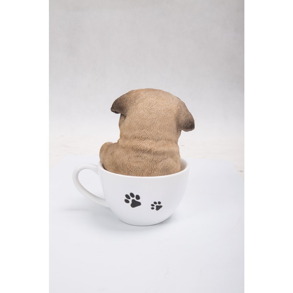 Teacup Pug Puppy Statue. Picture 4