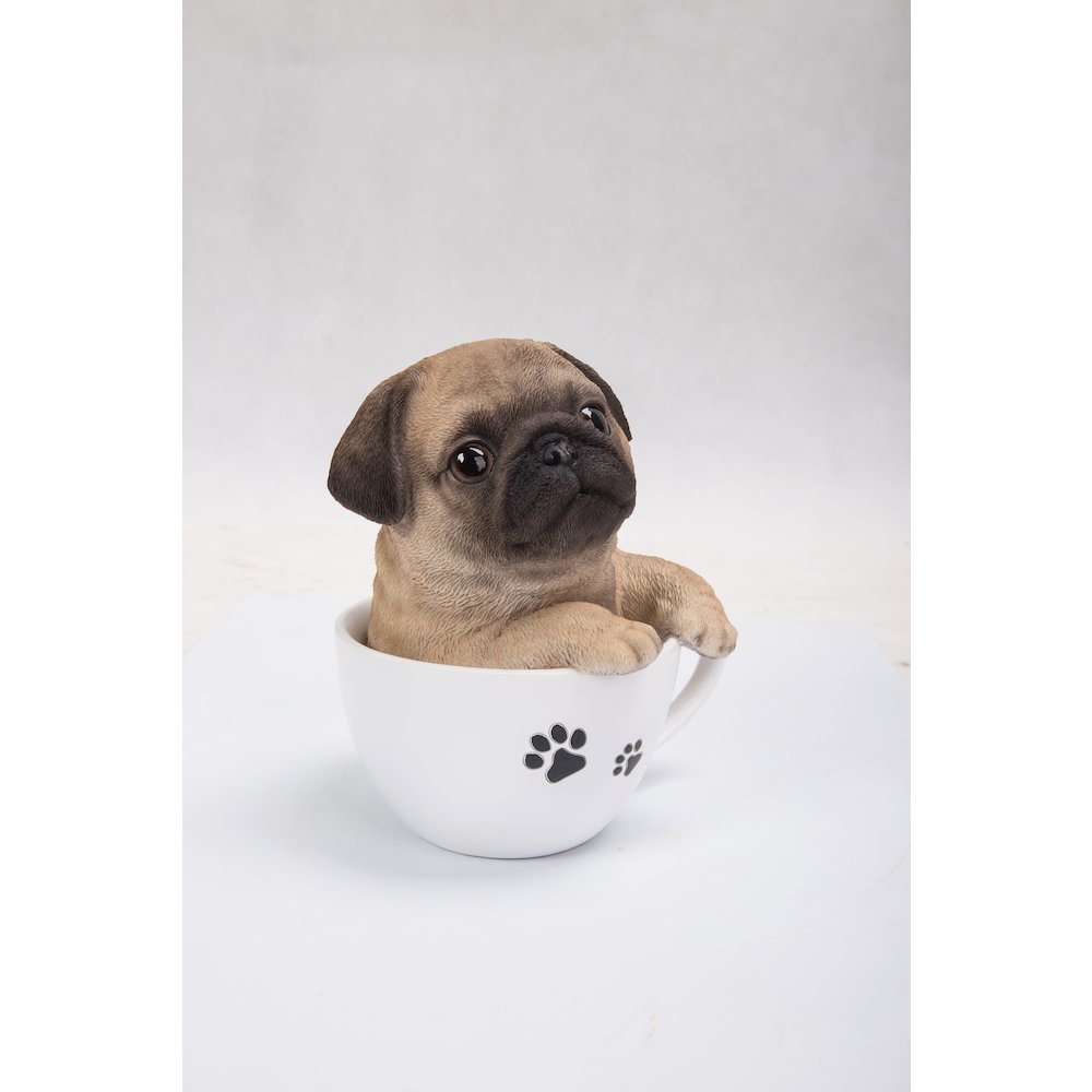 Teacup Pug Puppy Statue. Picture 6