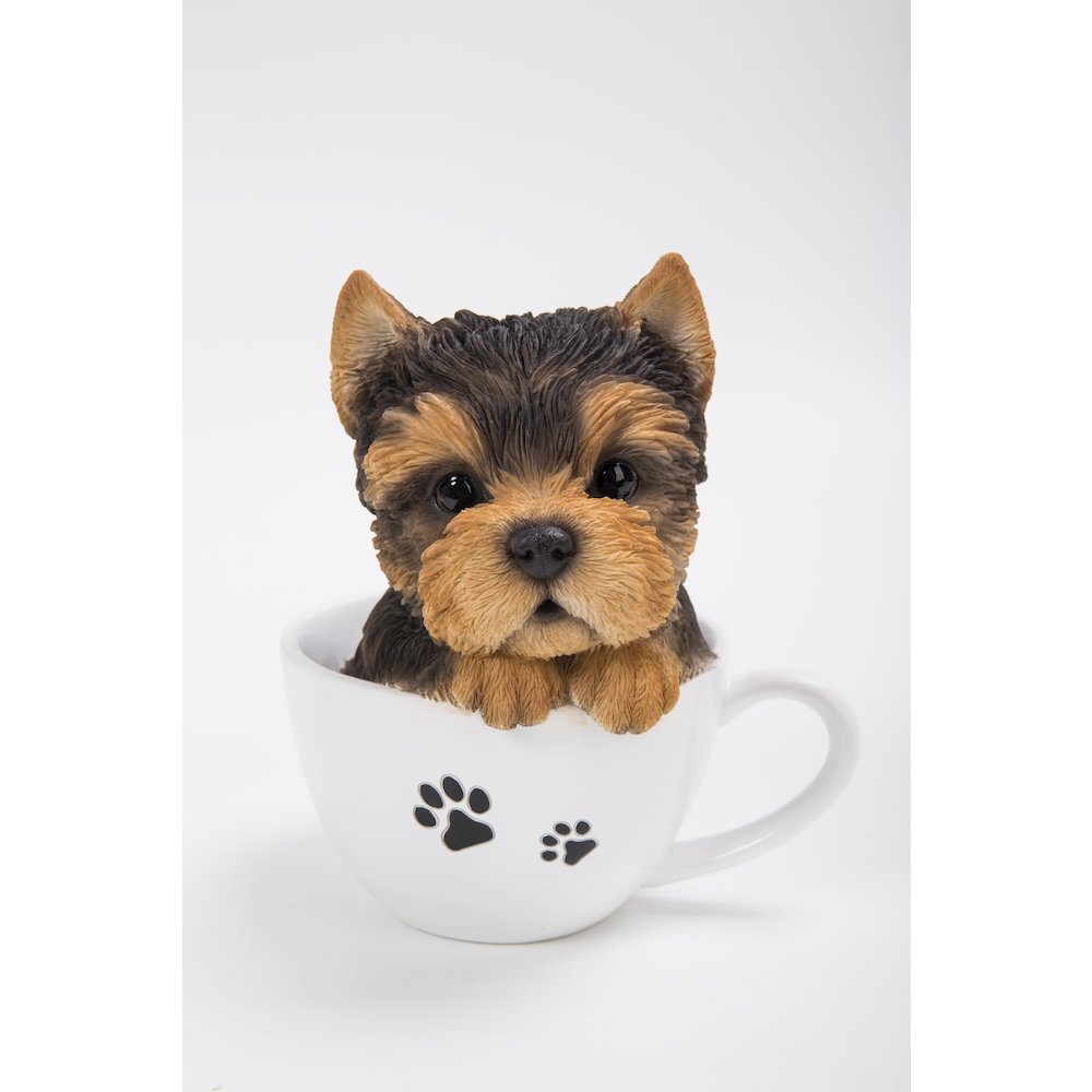 Teacup Yorkshire Terrier Puppy Statue. Picture 2