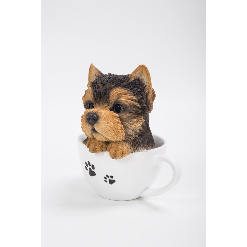 Teacup Yorkshire Terrier Puppy Statue. Picture 4