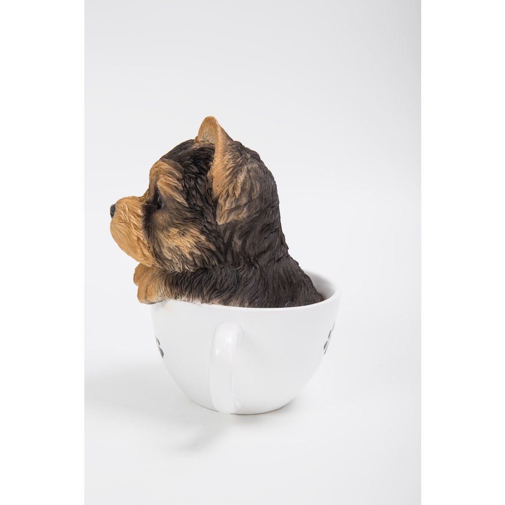 Teacup Yorkshire Terrier Puppy Statue. Picture 6