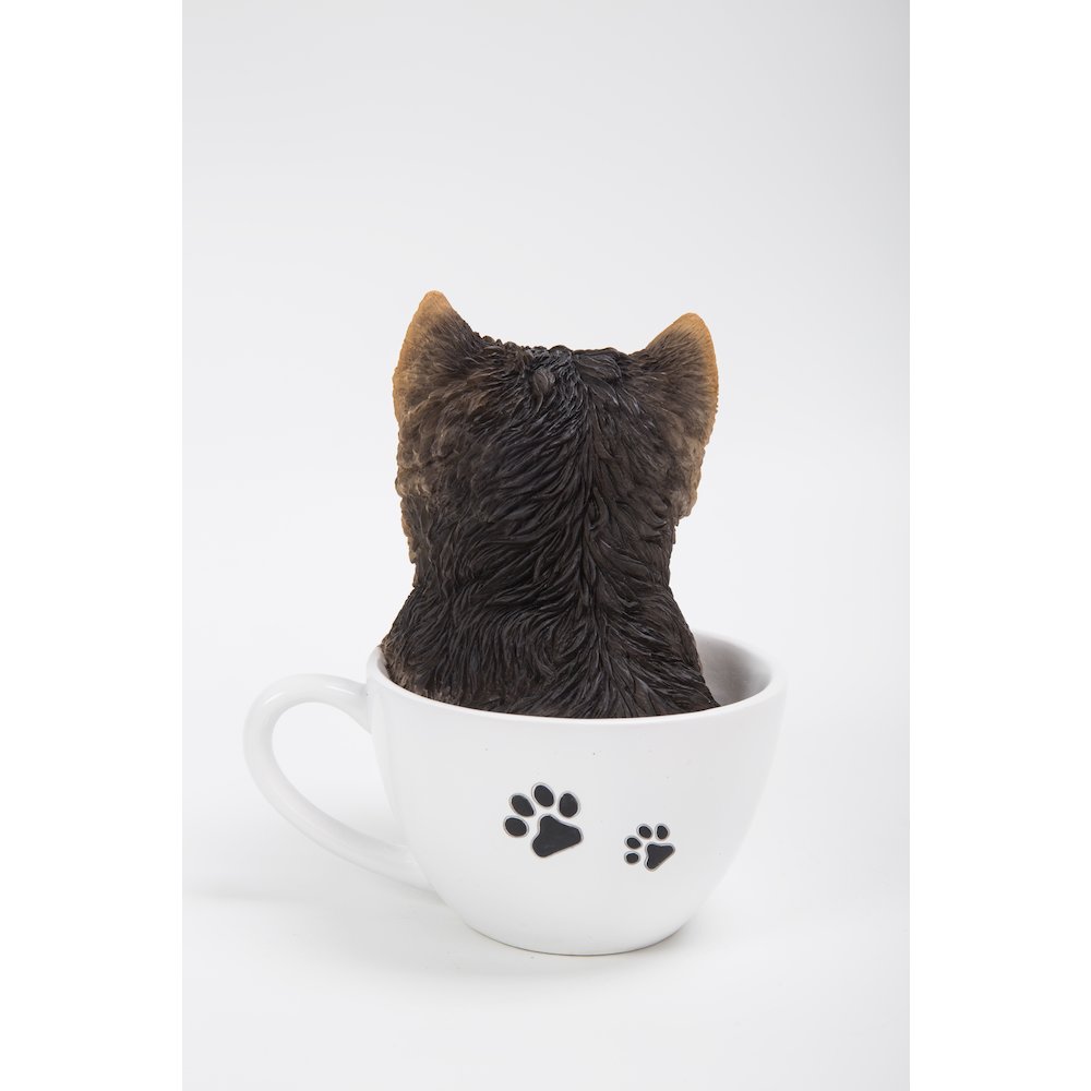 Teacup Yorkshire Terrier Puppy Statue. Picture 5