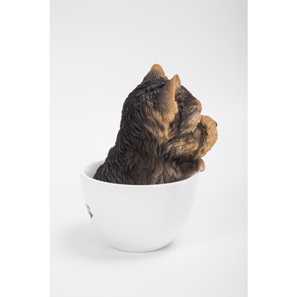 Teacup Yorkshire Terrier Puppy Statue. Picture 1