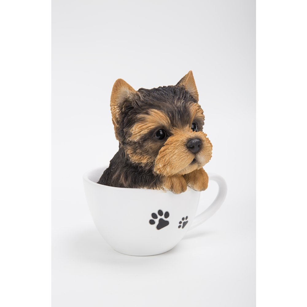 Teacup Yorkshire Terrier Puppy Statue. Picture 3