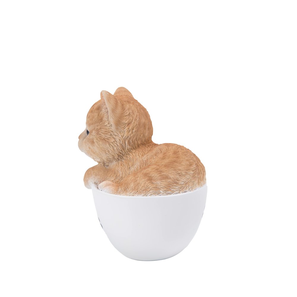 Teacup Kitten Orange Tabby Statue. Picture 5