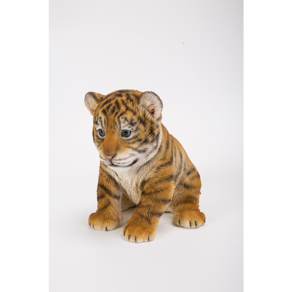 Sitting Tiger Cub Statue. Picture 3