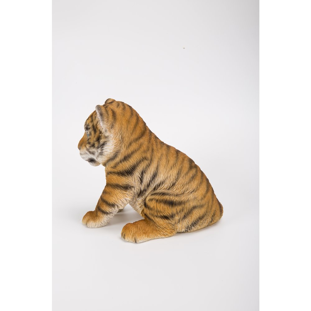 Sitting Tiger Cub Statue. Picture 4