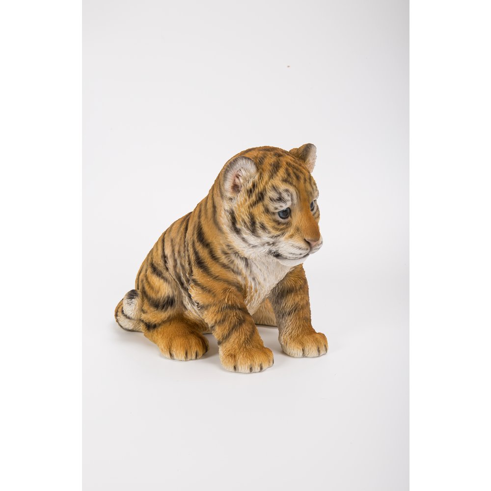 Sitting Tiger Cub Statue. Picture 5
