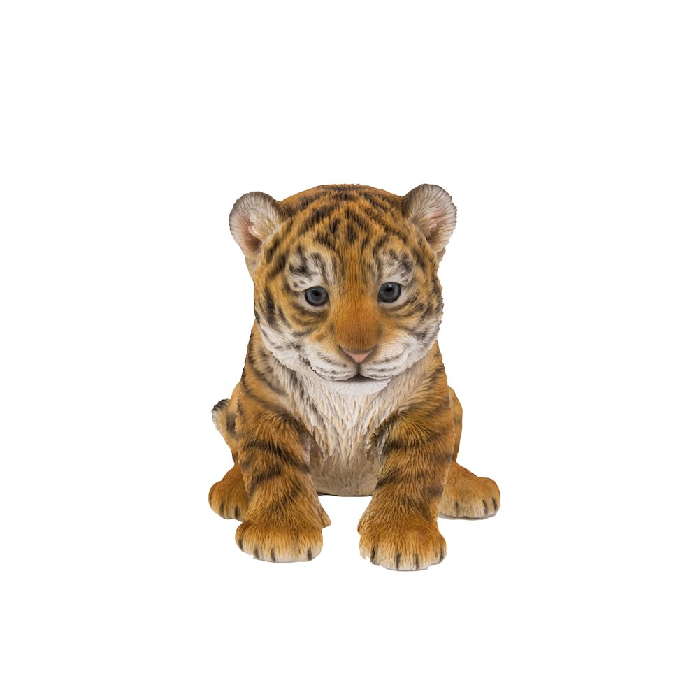 Sitting Tiger Cub Statue. Picture 2