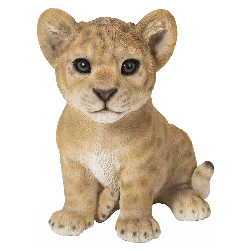 Sitting Lion Cub Statue. Picture 2
