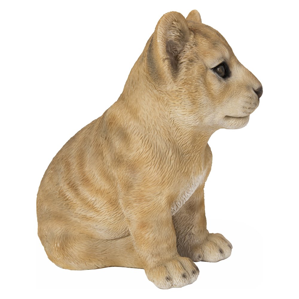 Sitting Lion Cub Statue. Picture 3