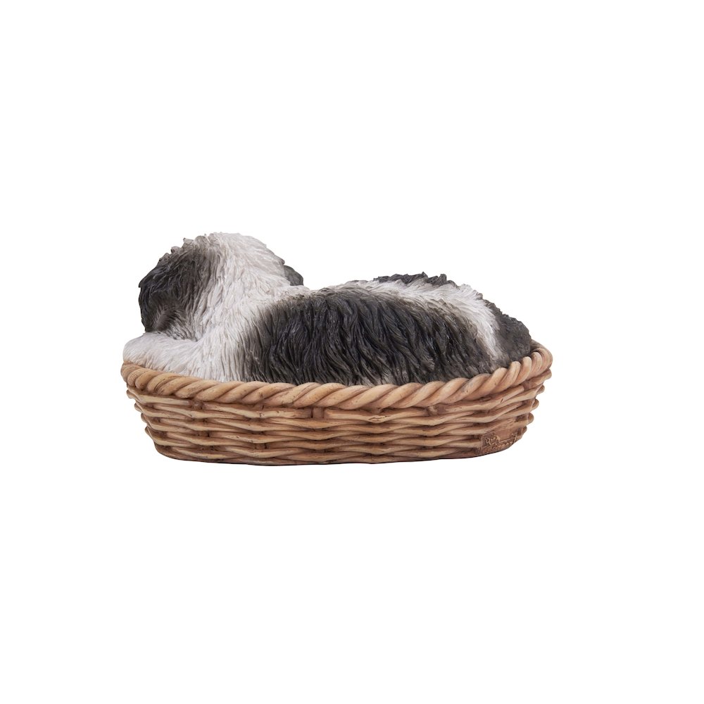 Wicker Basket Shih Tzu Statue. Picture 5