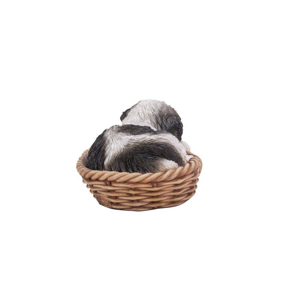 Wicker Basket Shih Tzu Statue. Picture 3