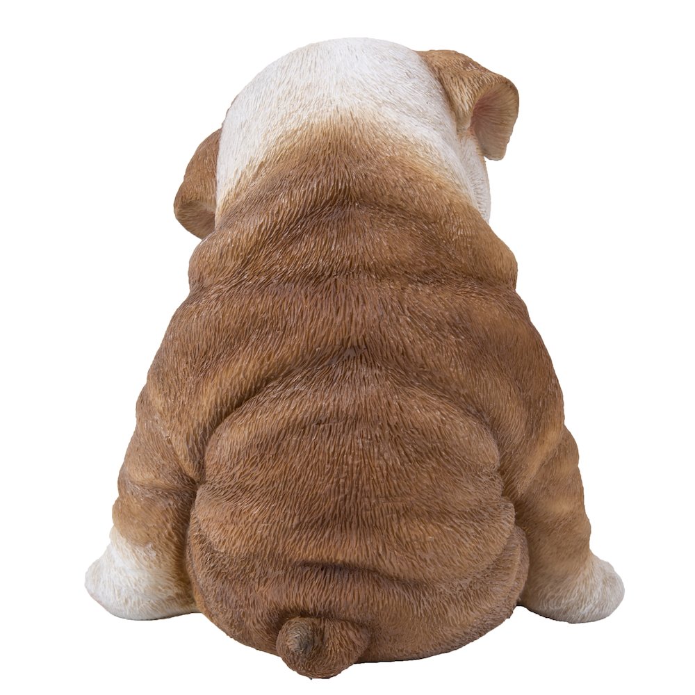 Sitting Sleepy Bulldog Puppy Statue. Picture 4