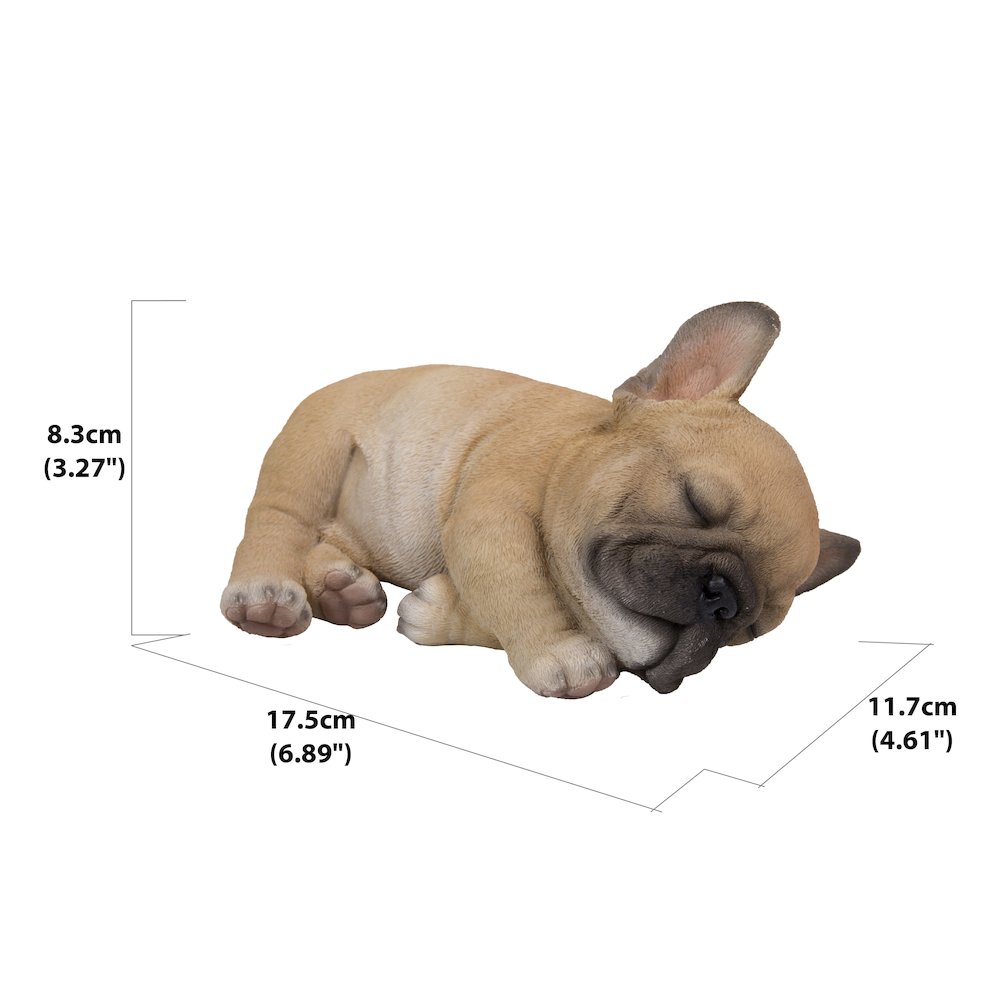 Sleeping Pug Puppy Statue. Picture 4