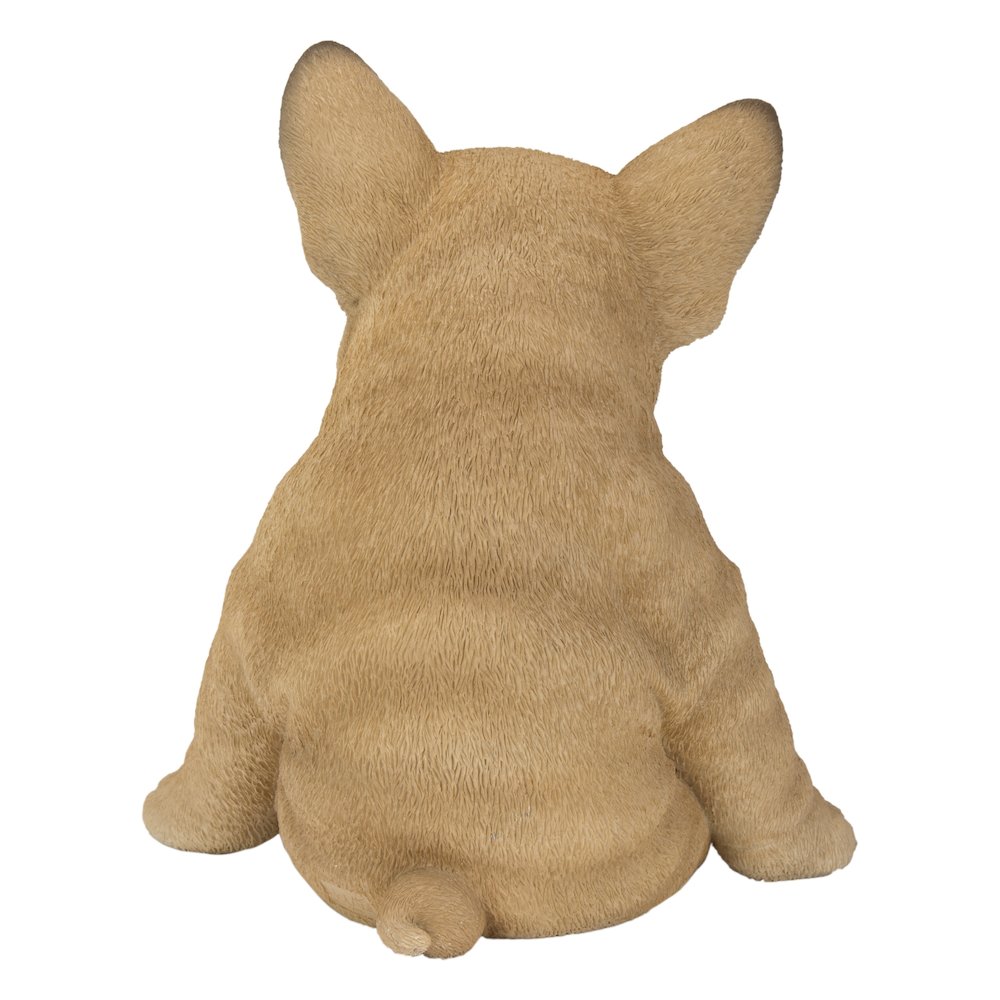 Sleepy French Bulldog Puppy Statue Sitting. Picture 1