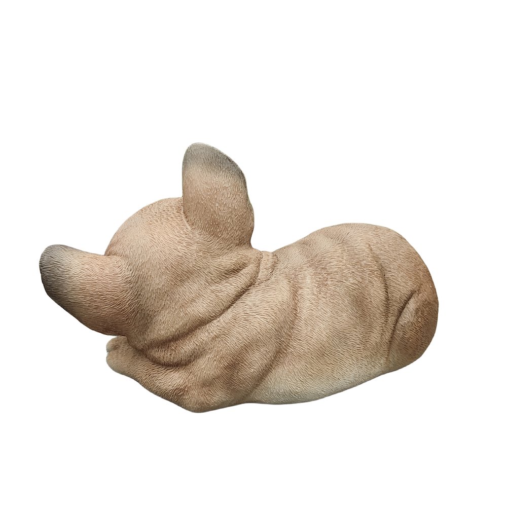 Bulldog Bliss: Polyresin Resting French Bulldog in Rich Brown. Picture 5