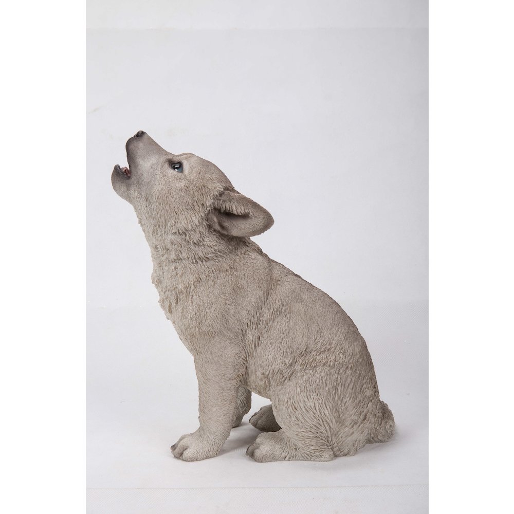 Howling Wolf Pup Statue. Picture 4