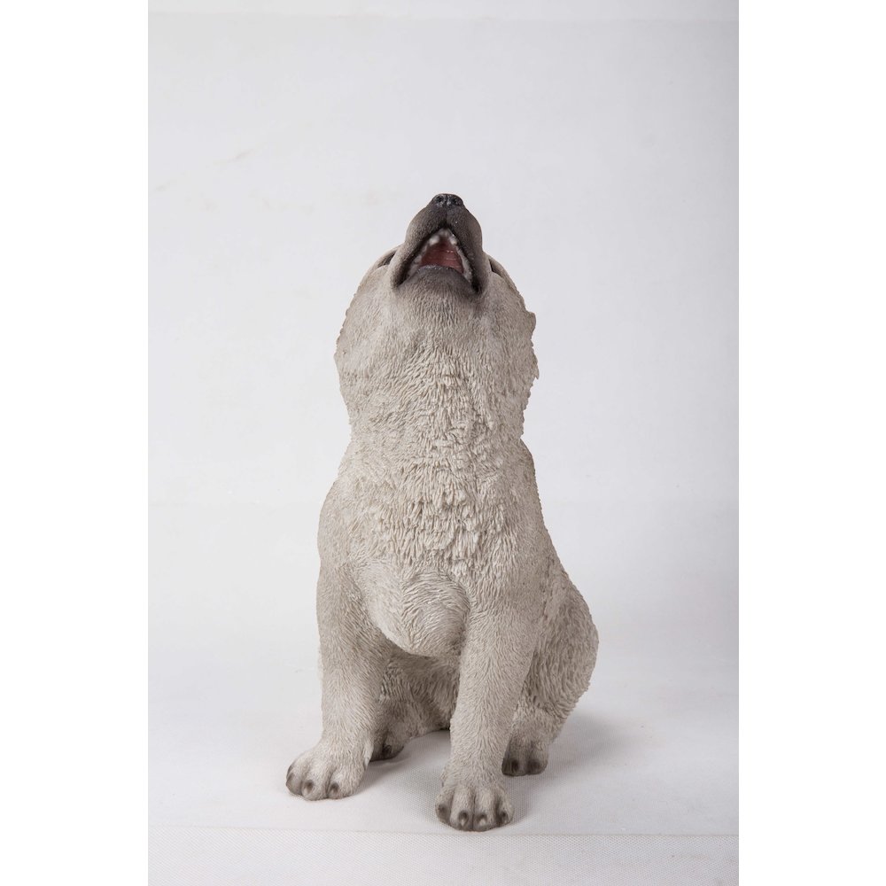 Howling Wolf Pup Statue. Picture 2