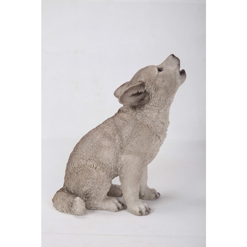 Howling Wolf Pup Statue. Picture 3