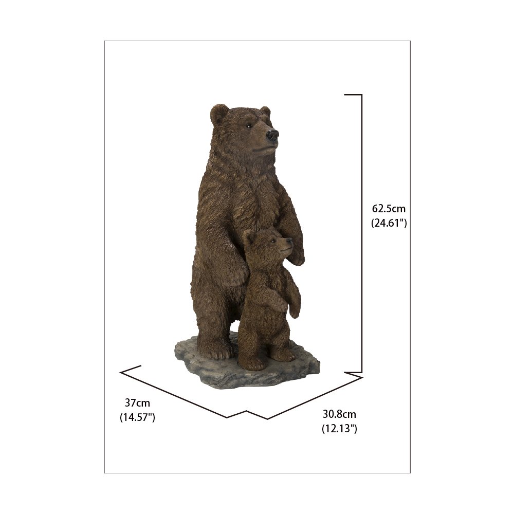 Standing Mother & Baby Brown Bears. Picture 5