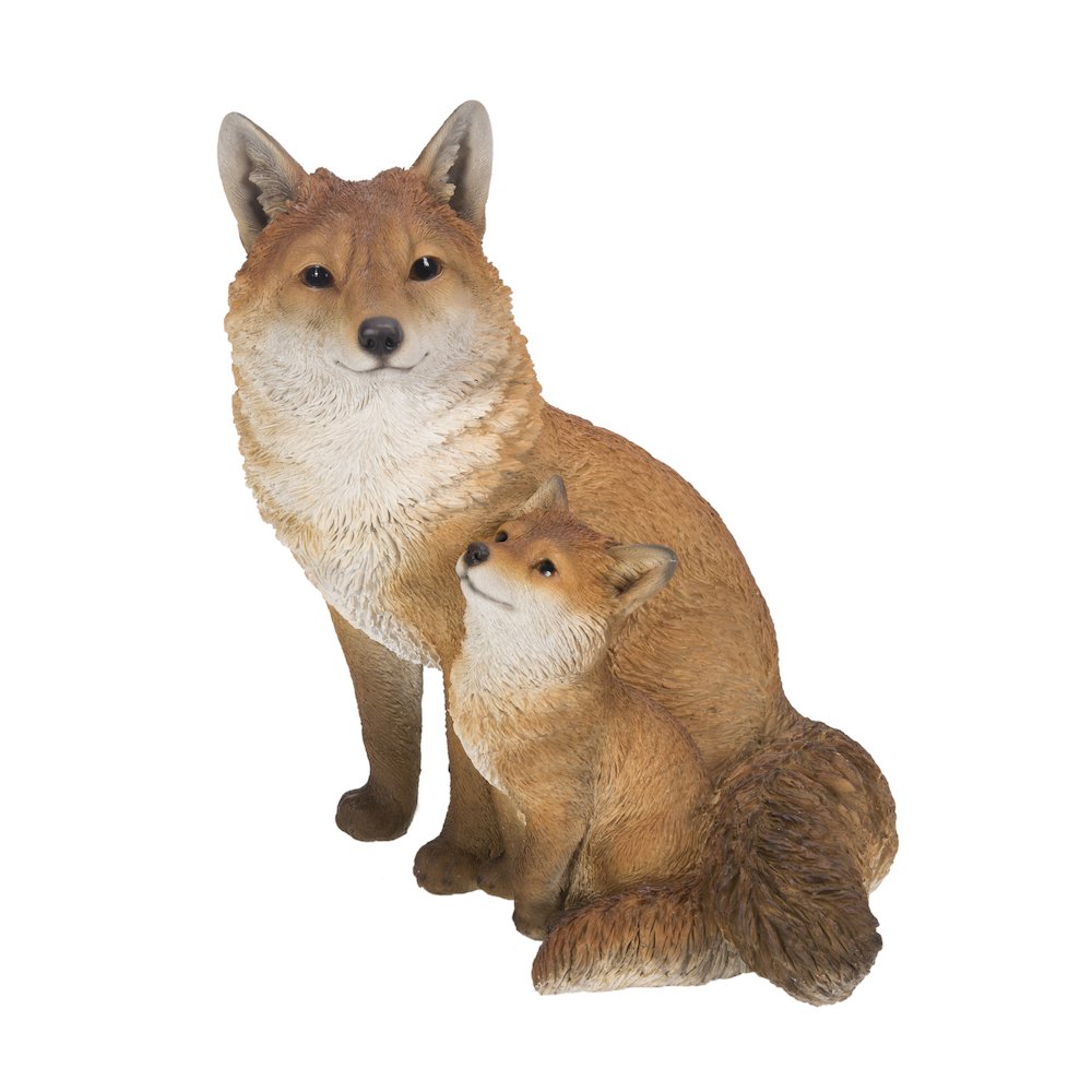 Mother & Baby Fox Sitting. Picture 1