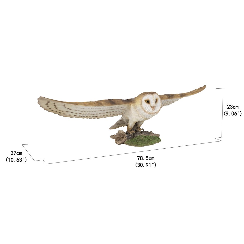Barn Owl Flying Statue. Picture 5