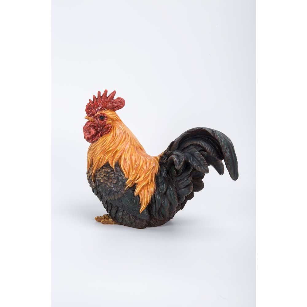 Squatting Rooster Statue. Picture 6